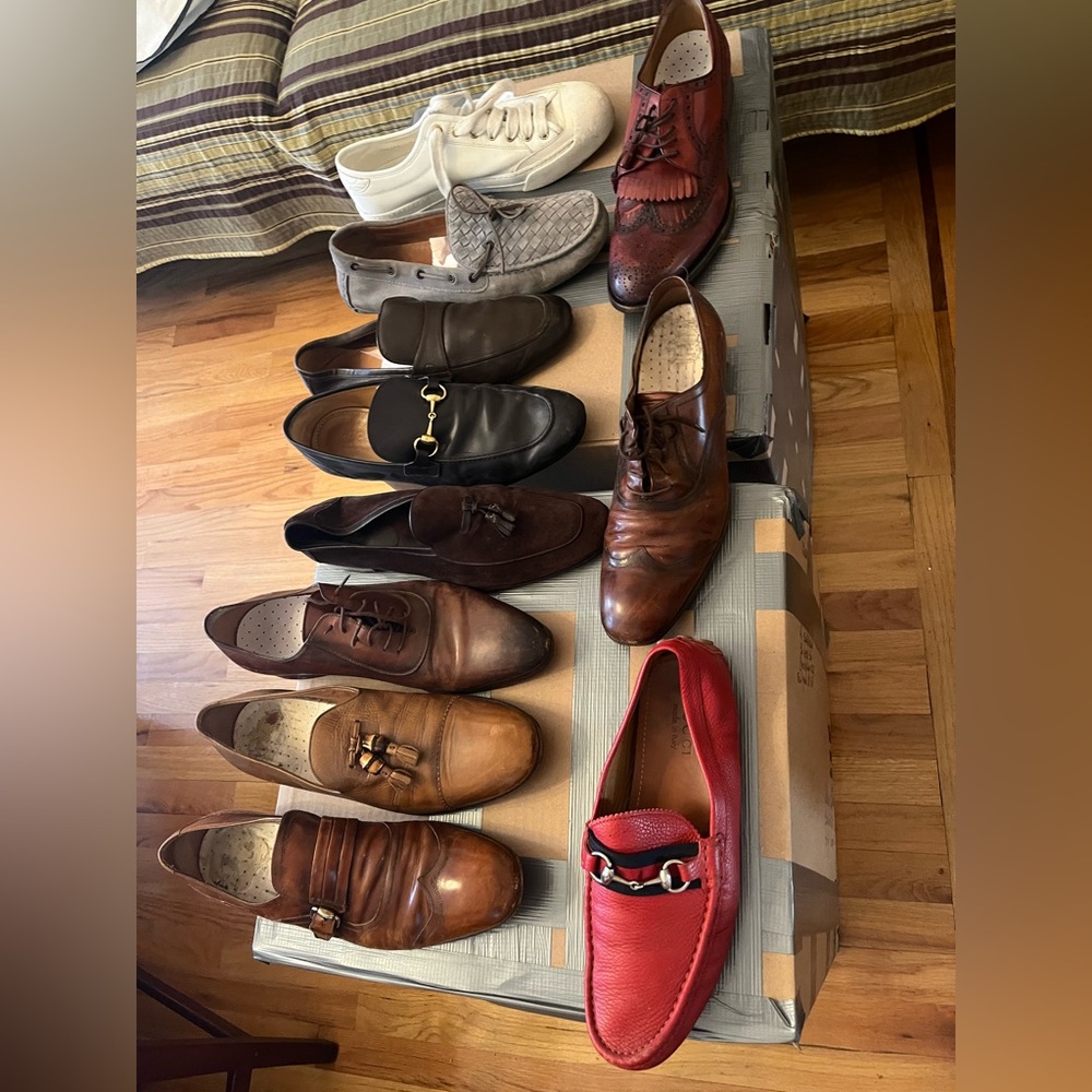 Gucci, Zegna, Bottega men’s shoes sizes 8.5-9.5 assortment $150 dollars per pair